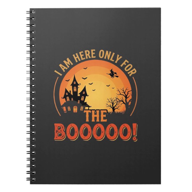 Halloween-häxa Spökhus Boo-design_1 Anteckningsbok (Framsidan)