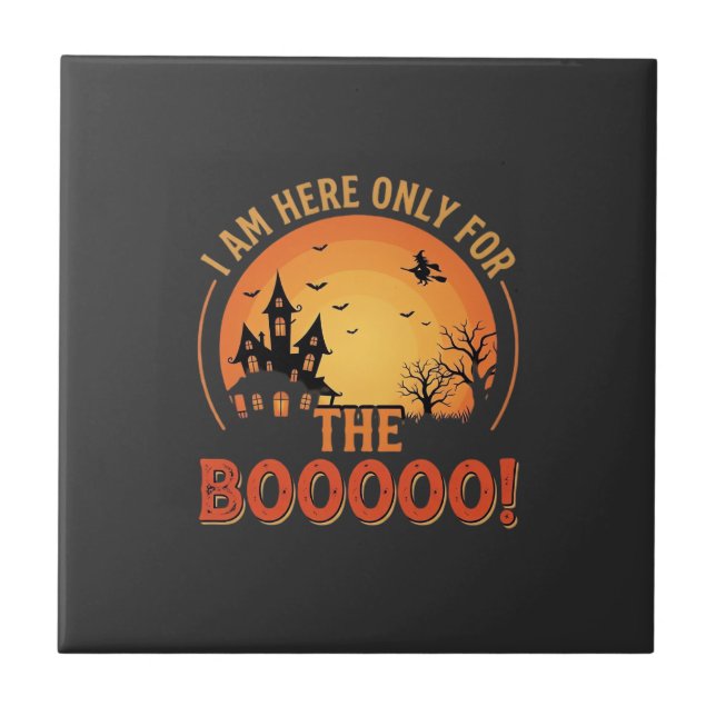 Halloween-häxa Spökhus Boo-design_1 Kakelplatta (Framsidan)