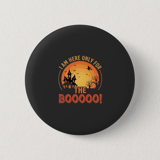 Halloween-häxa Spökhus Boo-design_1 Knapp (Framsida)