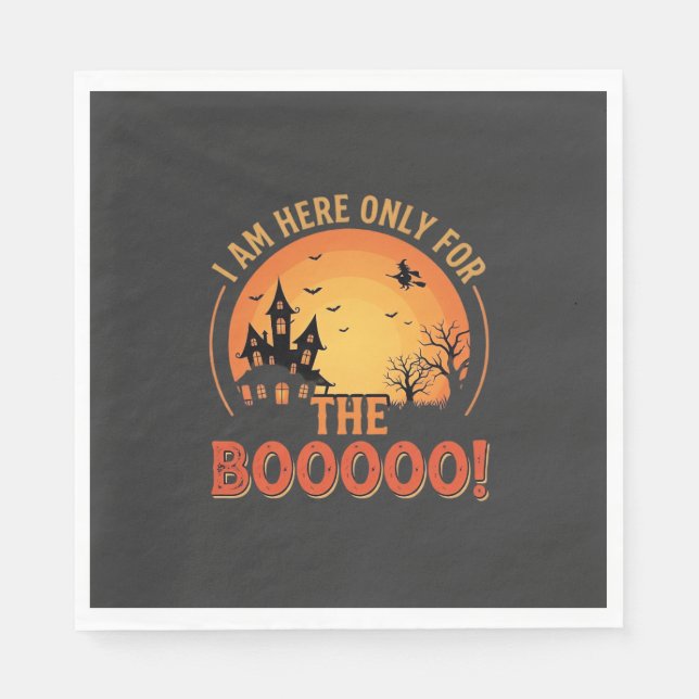 Halloween-häxa Spökhus Boo-design_1 Pappersservett (Framsidan)