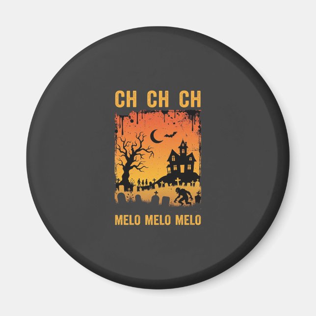 Halloween-häxa spökhus siluett konst_1 magnet (Framsidan)