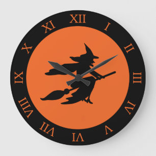 Halloween häxa stor klocka