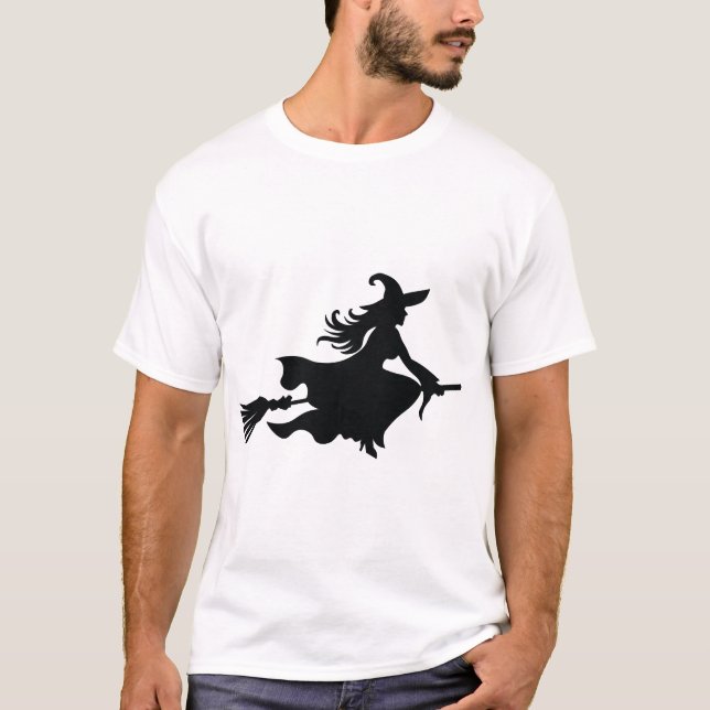 halloween häxa t shirt (Framsida)