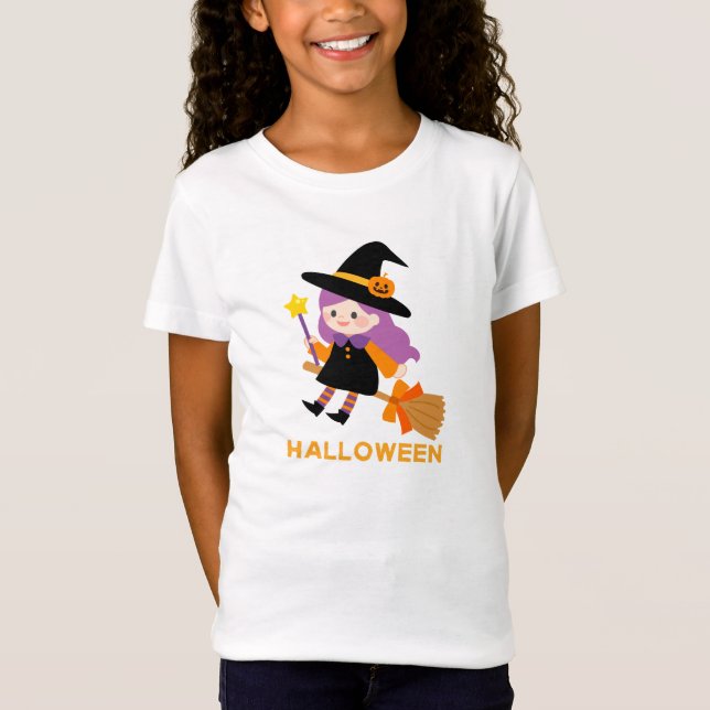 Halloween-häxa T Shirt (Framsida)