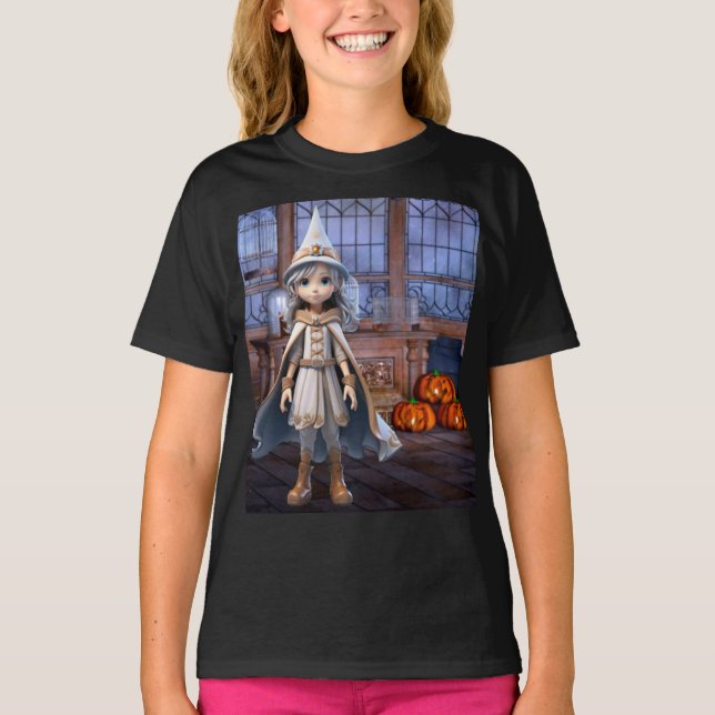 Halloween-häxa. T Shirt (Framsida)