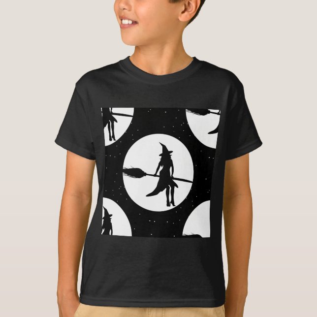 halloween-häxa tee shirt (Framsida)