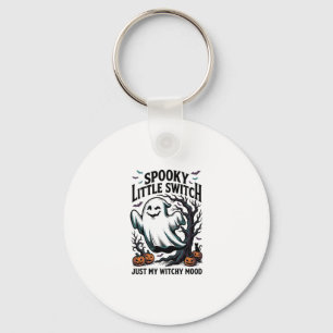 Halloween Häxa Tröja Vintage Spöke Humor Design_1 Nyckelring