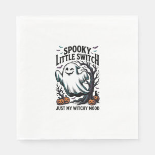 Halloween Häxa Tröja Vintage Spöke Humor Design_1 Pappersservett