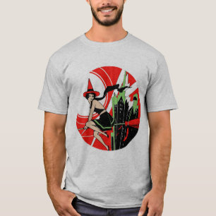 Halloween häxaflyg (vintage) t shirt