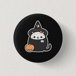 Halloween häxakatt knapp