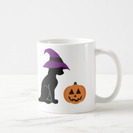 Halloween häxakatt och pumpa kaffemugg