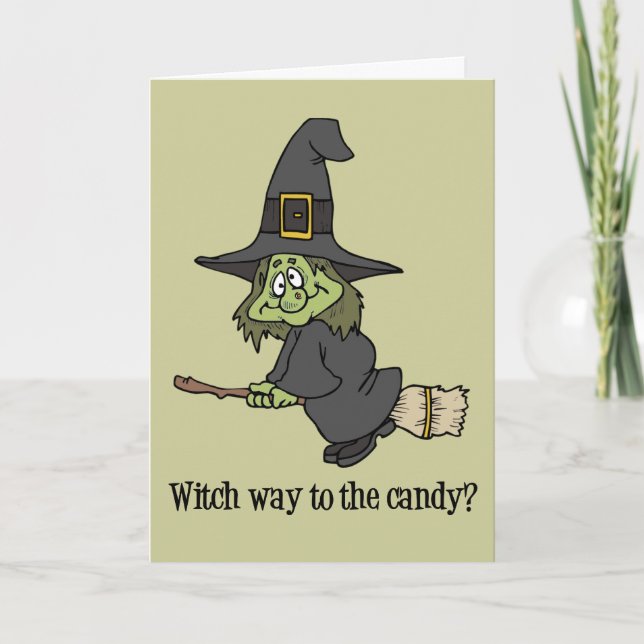 Halloween häxakort kort (Framsida)