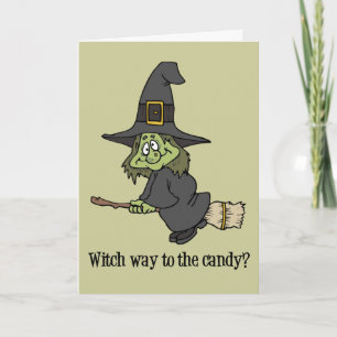 Halloween häxakort kort