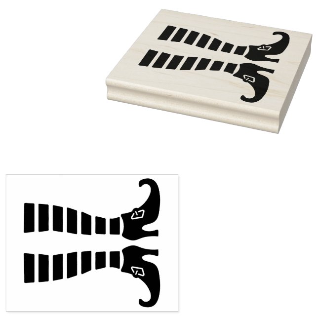 Halloween Häxans Ben Randiga Strumpor Stämpel (Stämplad)