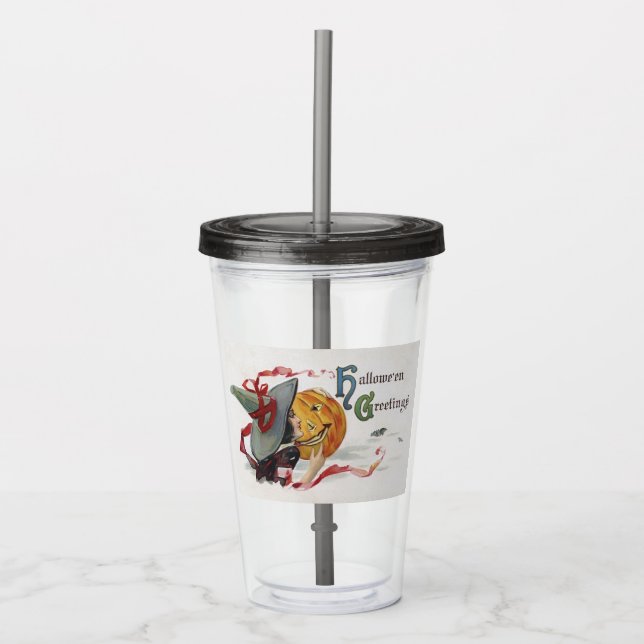 Halloween Häxans Kyss: Magisk Jack o Lantern Take Away Mugg (Framsida)