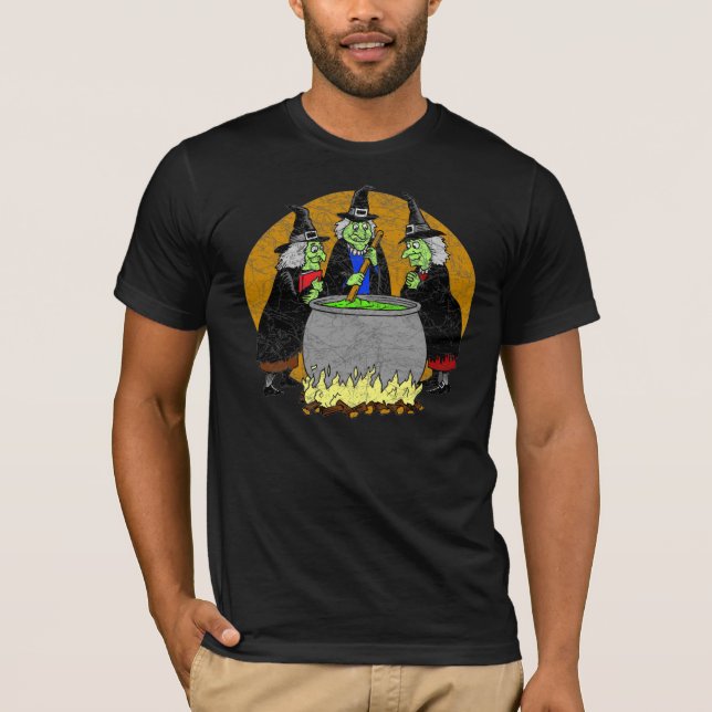 Halloween häxaT-tröja Tee Shirt (Framsida)
