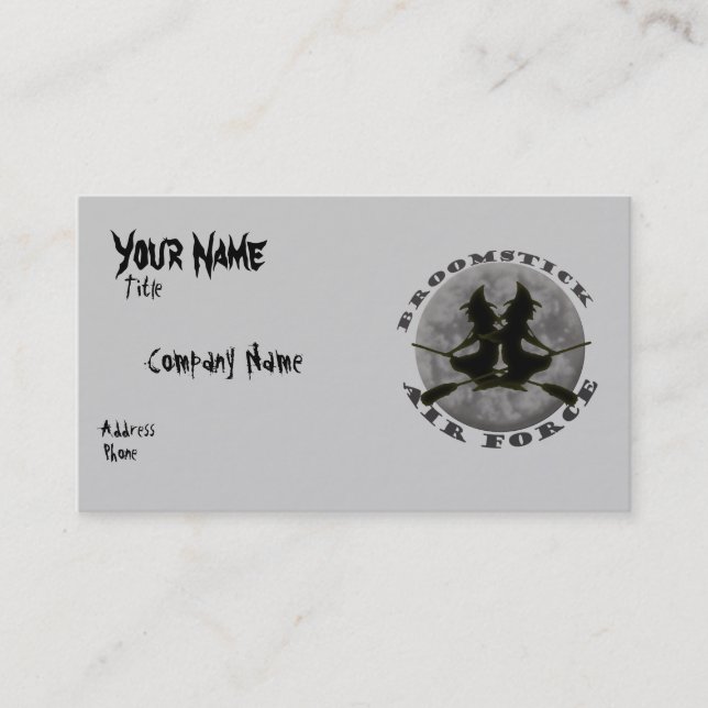 Halloween häxavisitkort visitkort (Framsida)