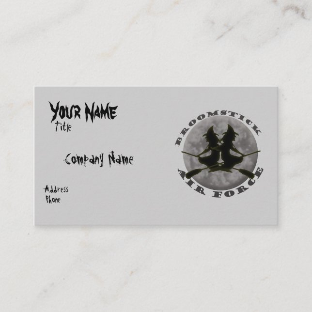 Halloween häxavisitkort visitkort (Framsida)