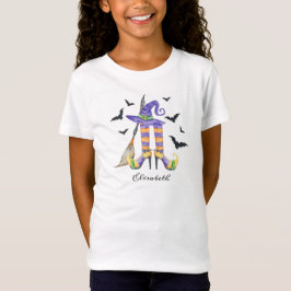 Halloween Häxben och Hatt T Shirt