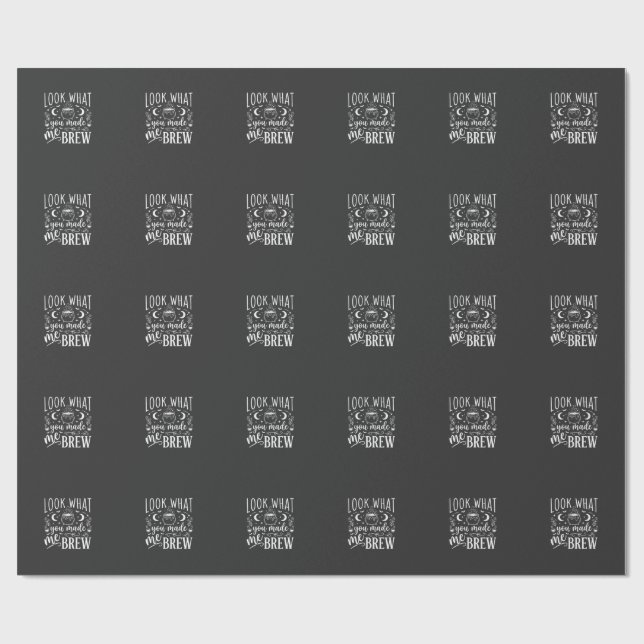 Halloween Häxbrygd Rolig Dryck Design_1 Presentpapper (Platt)
