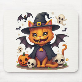 Halloween häxcat Mousepad Musmatta