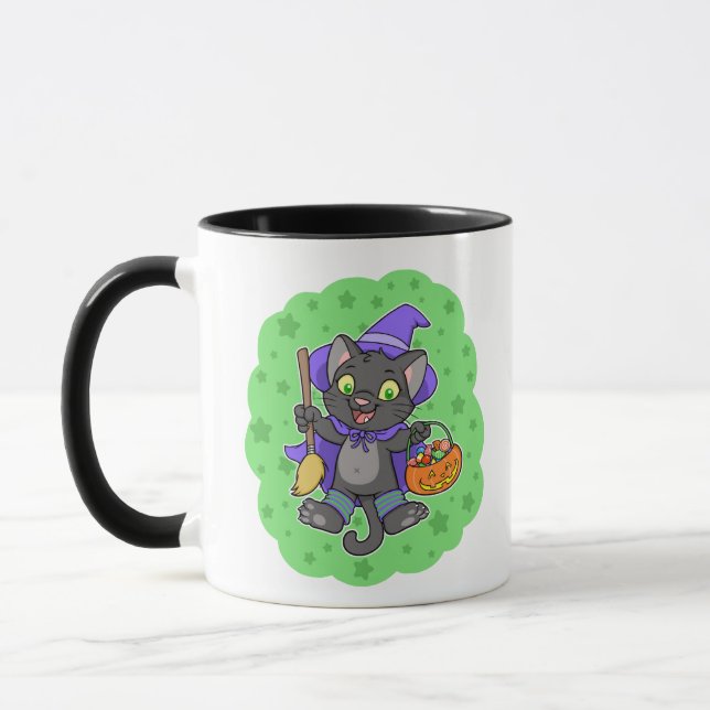 Halloween häxcat mugg (Vänster)