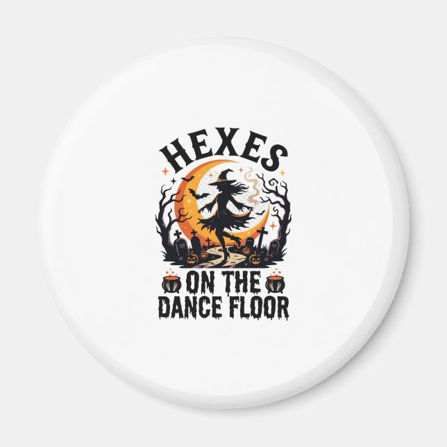 Halloween Häxdans Natt Magnet (Framsidan)