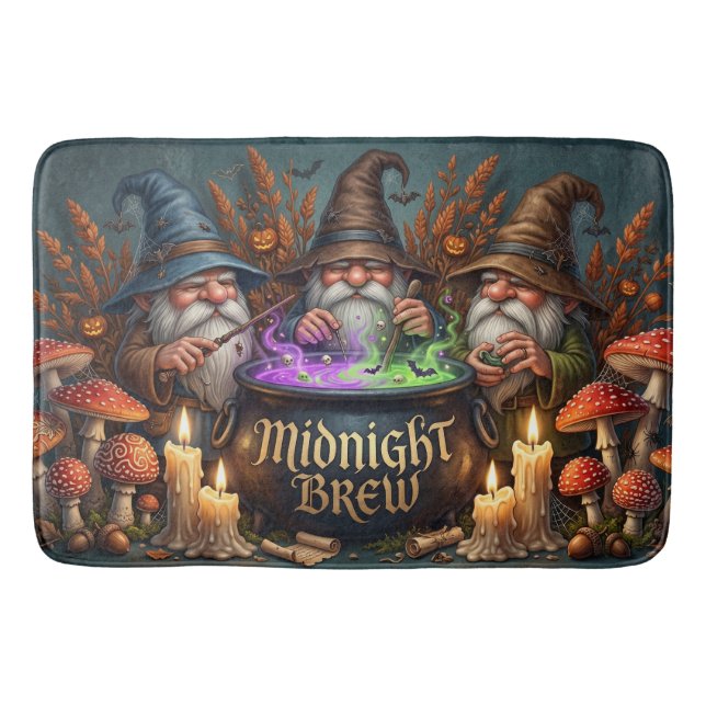 Halloween Häxgnom Midnattsbrygd Kittel Badrumsmatta (Framsidan)