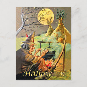 Halloween-häxkonst Vykort