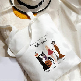 Halloween, häxor, bästa vän-gåva, tygkasse