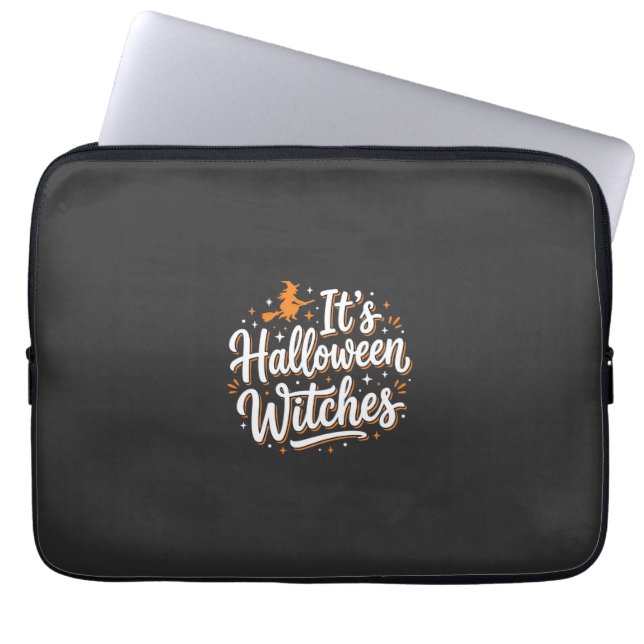 Halloween Häxor Söt Häxa Citat Design_1 Laptop Fodral (Framsidan)