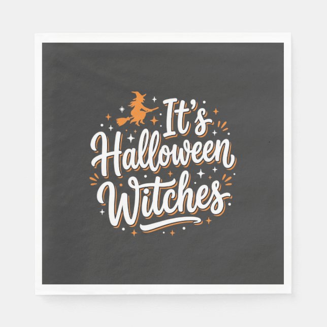 Halloween Häxor Söt Häxa Citat Design_1 Pappersservett (Framsidan)