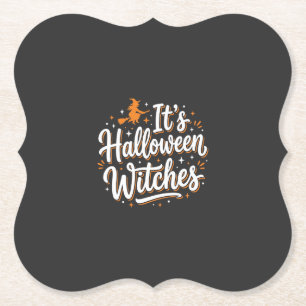 Halloween Häxor Söt Häxa Citat Design_1 Underlägg Papper