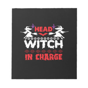 Halloween Head Witch in Charge Birthday Anteckningsblock