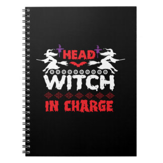 Halloween Head Witch in Charge Birthday Anteckningsbok