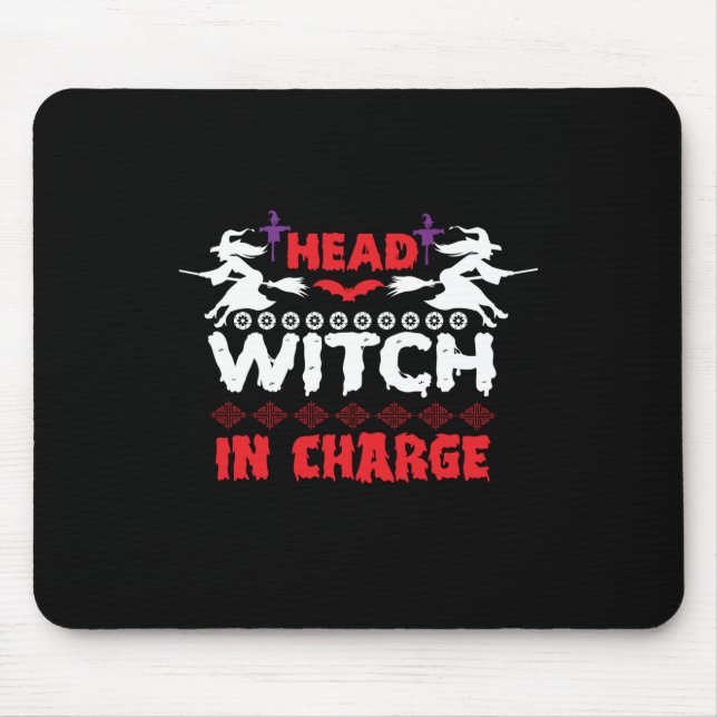 Halloween Head Witch in Charge Birthday Musmatta (Framsidan)