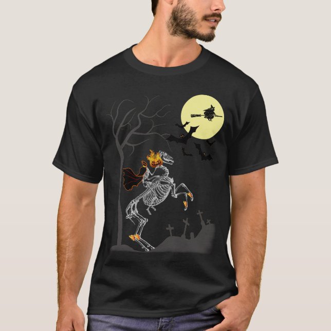 Halloween Headless Horseman T Shirt (Framsida)