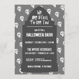 Halloween Headstone dör för att se dig Inbjudningar
