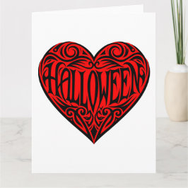 Halloween Heart, Black Heart, Helgdag Kort