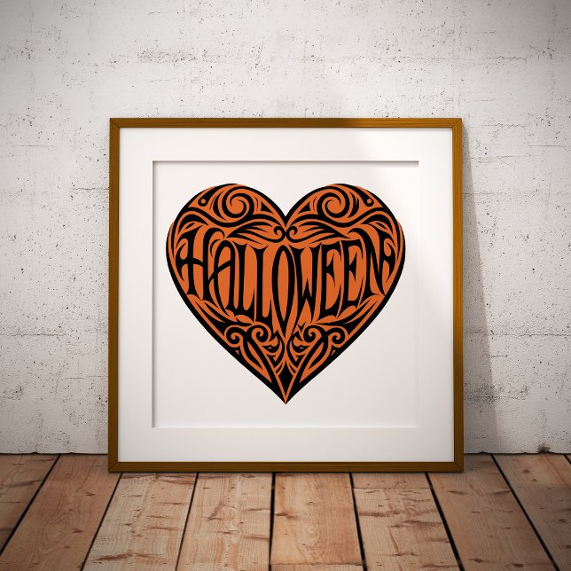 Halloween Heart, Black Heart, Holiday Fototryck (Skapare uppladdad)