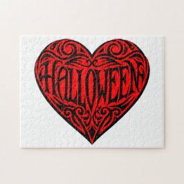 Halloween Heart, Black Heart, Holiday Pussel