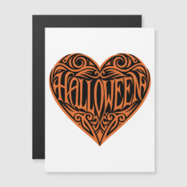 Halloween Heart, Orange Heart, Helgdag Magnetisk Inbjudningskort