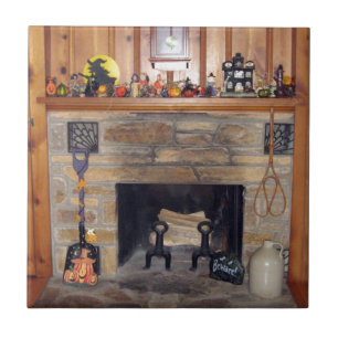 Halloween HEarth Kakelplatta