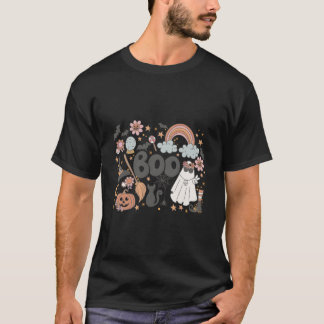 Halloween Hej Blomma Spök Häxa Pumpa T Shirt