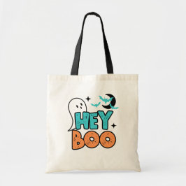 Halloween Hej Boo Ghost Kids Candy Tote Bag Tygkasse