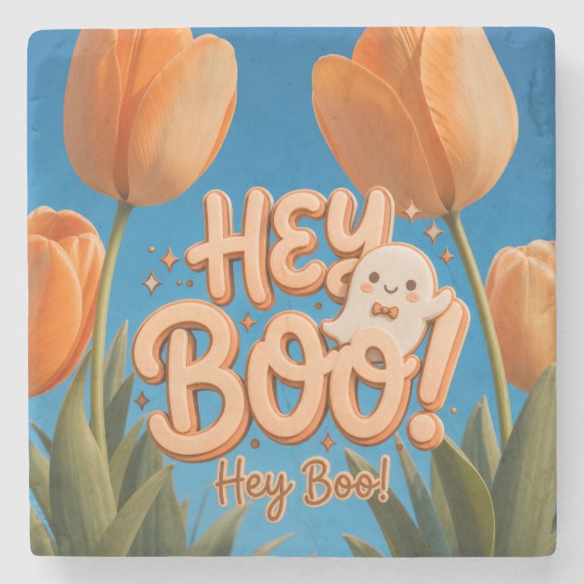 Halloween, hej Boo! Stenunderlägg (Framsidan)