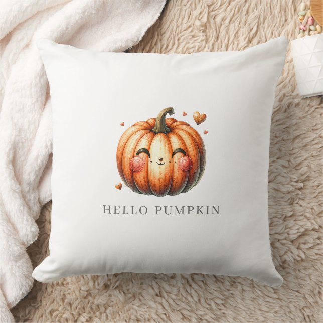Halloween Hej Pumpa Anpassningsbar Minimalistisk Kudde (Filt)