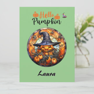 Halloween Hej Skrämmande Pumpa Inbjudningar