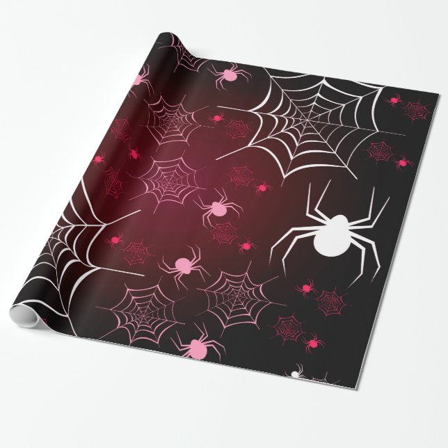 Halloween Helgdag Anpassningsbar Retro Spiders Presentpapper (Utrullad)