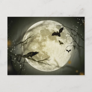Halloween-helgdagar mystik med saga måne helg vykort